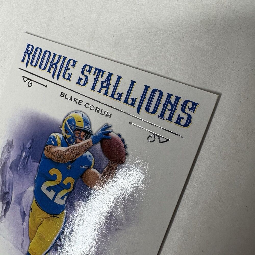 2024 Panini Contenders Rookie Stallions Blake Corum #21 (RC) LA Rams Rookie Card - Picture 3 of 6